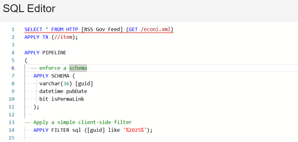 Apply data transformations with preview